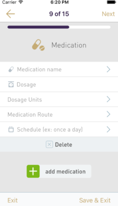 10.Medications screen